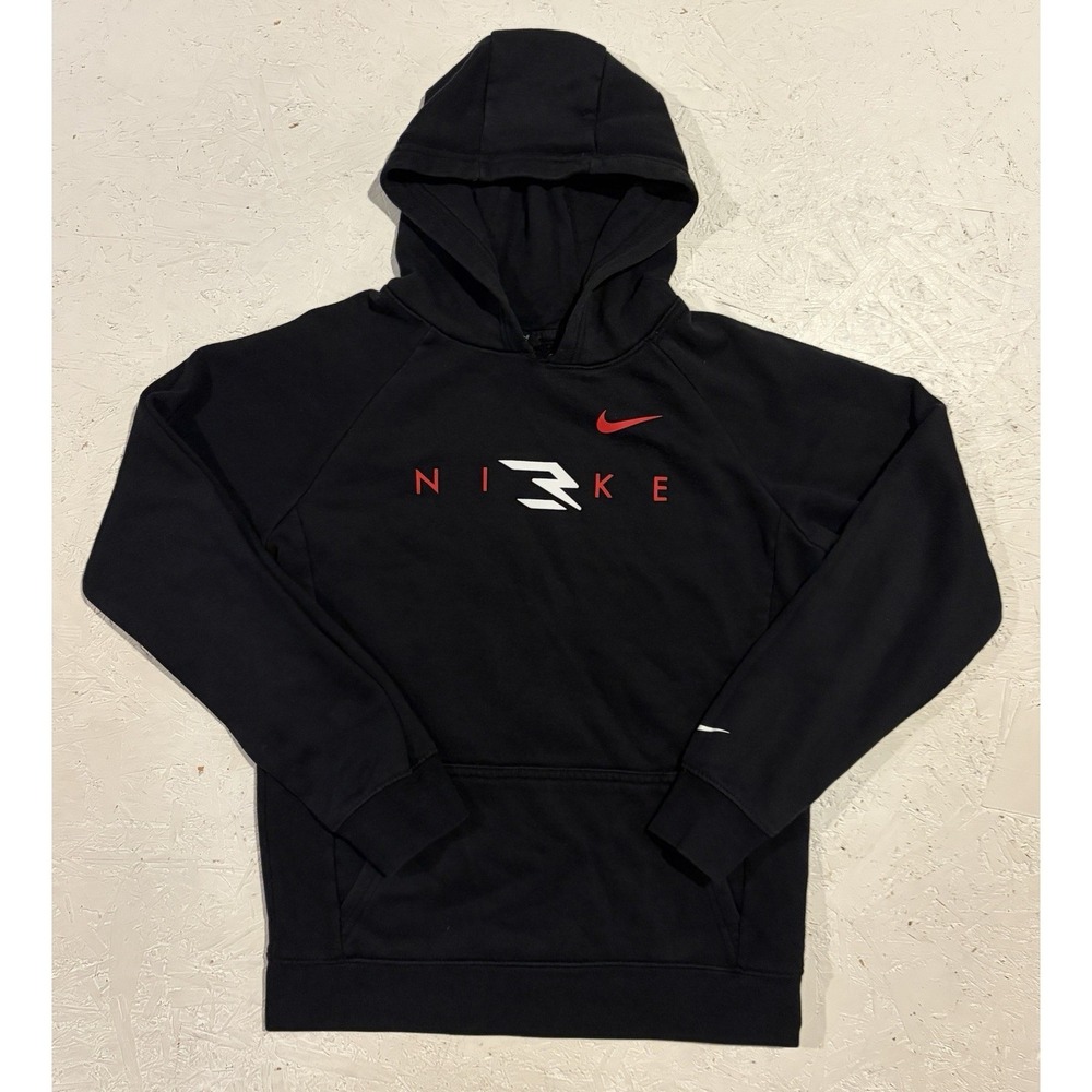 Nike Youth Large‎ Russell Wilson Black Graphic Hoodie Pullover LS Sweatshirt